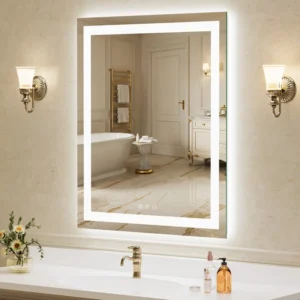 UL Certified Bright Front & Back LED Bathroom/Vanity Mirror - Dimmable Anti-Fog Tempered Glass with 3-Color Adjustment